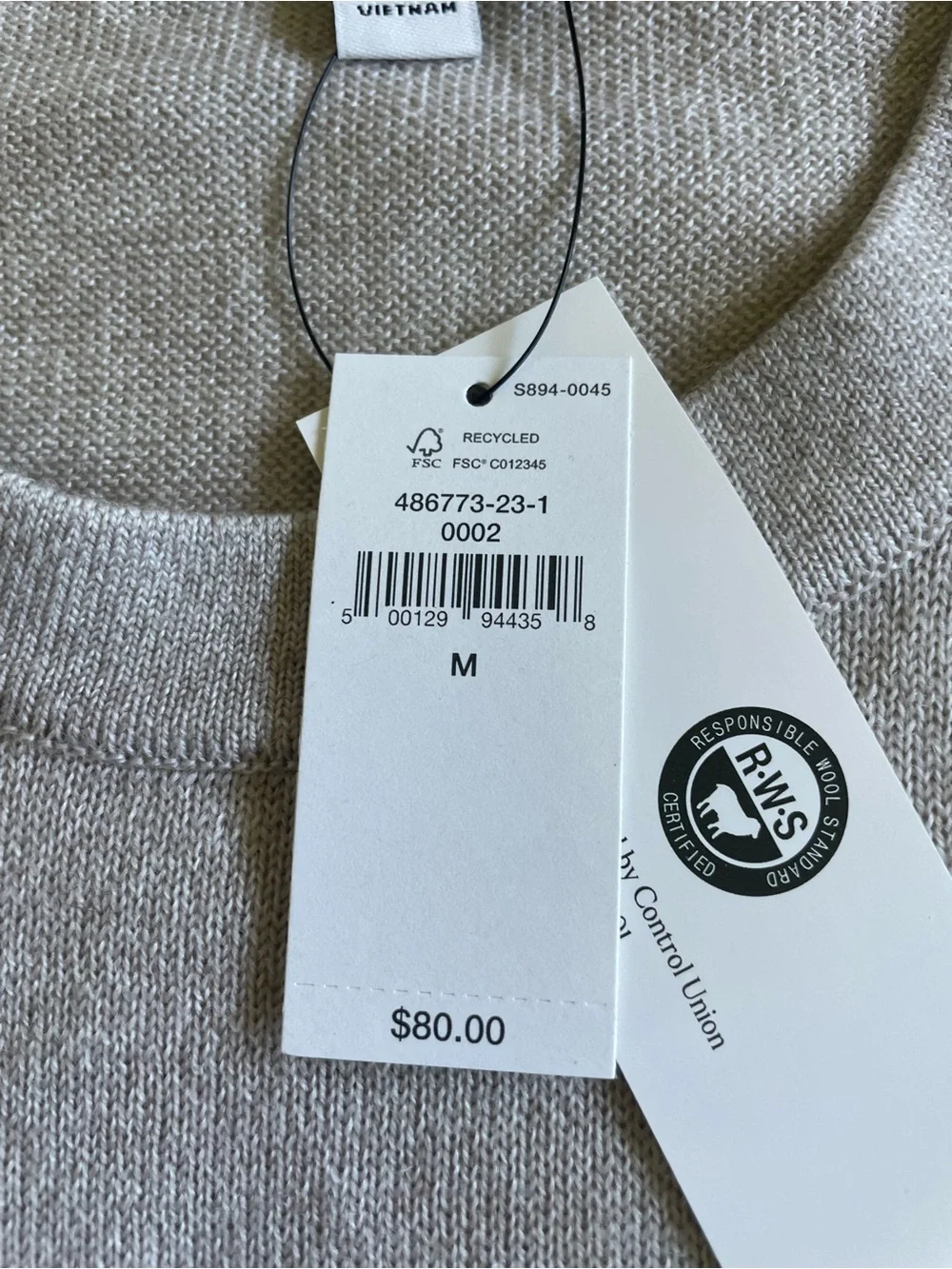 Banana Republic Men’s Merino Wool Crewneck Sweater